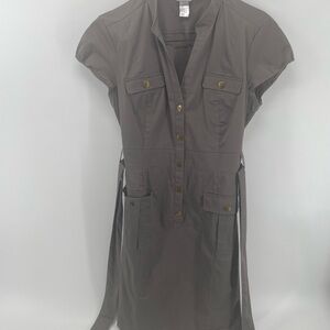H&M Gray Button-Up Dress
